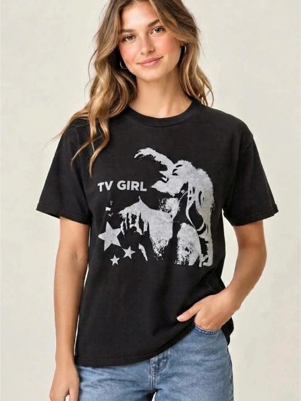 TV Girl Graphic T-Shirt Black Unisex Music Band Tee